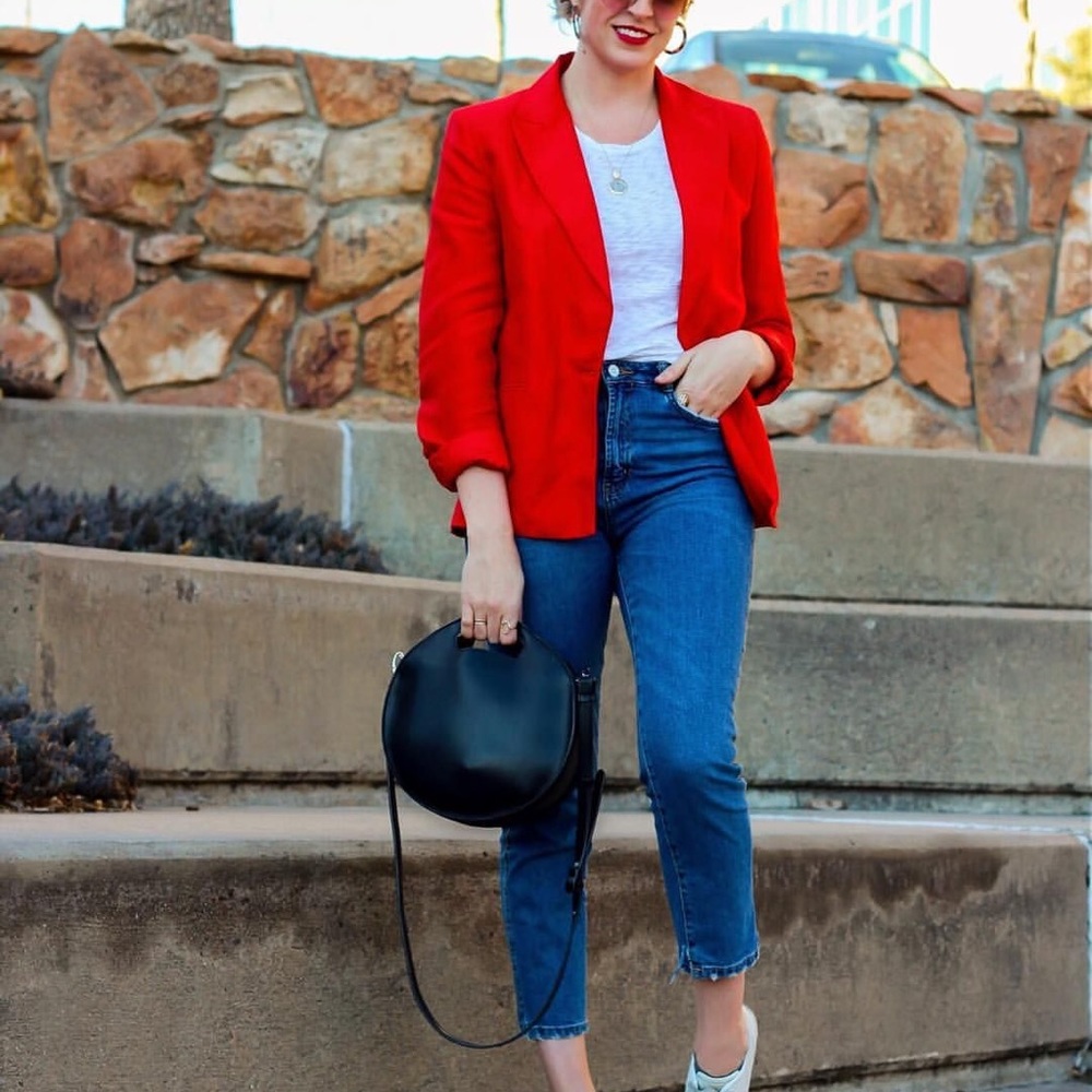 Vintage Pendleton Red Wool Double Button Blazer